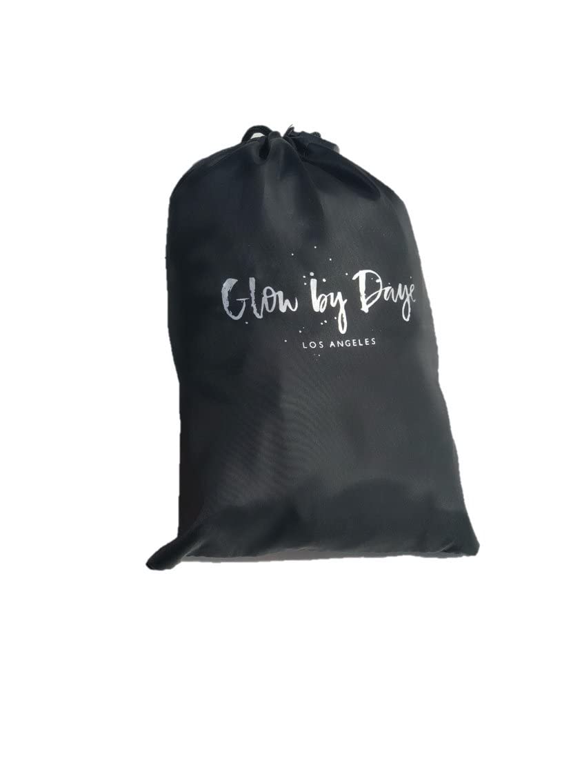 Glow By Daye Bonnet Hood Hair Dryer Attachment- Soft, Adjustable Extra Large Hooded Bonnet for Hand Held Hair Dryer with Stretchable Grip and Extended Hose Length (Black)