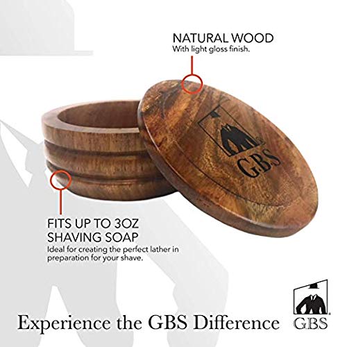 Gbs Wood Shaving Bowl - Fits up to 3 Oz Soap