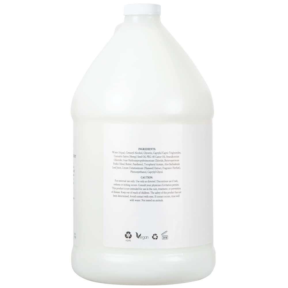 Ginger Lily Farms Botanicals HEMP Herbal Moisturizing Conditioner, Enriched with 100% Pure Natural Hemp Seed Oil, 100% Vegan & Cruelty-Free, 1 Gallon Refill