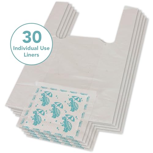 Kalencom Potette Plus Potty Seat Liners - Disposable, Leakproof Liners for Travel Potty Seat - Fragranced to Absorb Odor - 30 Count