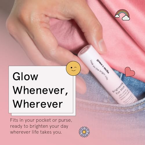 grace & stella Under Eye Brightener Balm Stick - Caffeine Eye Cream for Dark Circles, Puffiness, Wrinkles - Moisturizer Stick with Niacinamide, Hyaluronic Acid, Peptides - Vegan Skincare (0.13oz/3.5g)