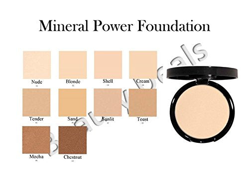 Beauty Deals Mineral Makeup Pressed Powder Foundation - Hypoallergenic- w/sponge (Cream)