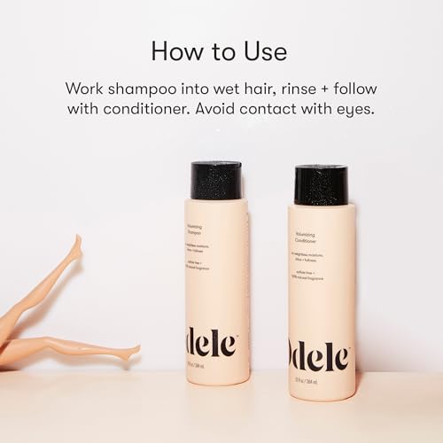 Odele Volumizing Sulfate-Free Shampoo & Conditioner Set, Adds Moisture, Shine, and Fullness for Straight or Wavy Hair Types, 13 Fl Oz Each (2-Pack)