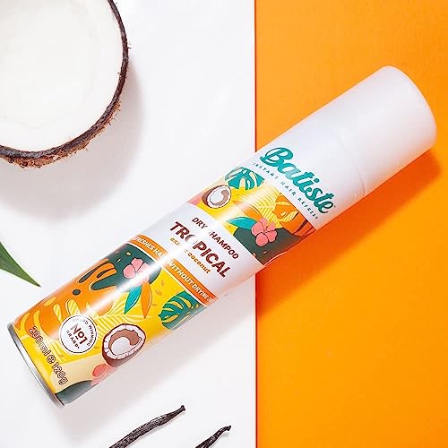 Batiste Dry Shampoo Tropical, Coconut & Floral Fragrance, No Rinse Spray 350ml (11.8 oz.) - 2 Pack
