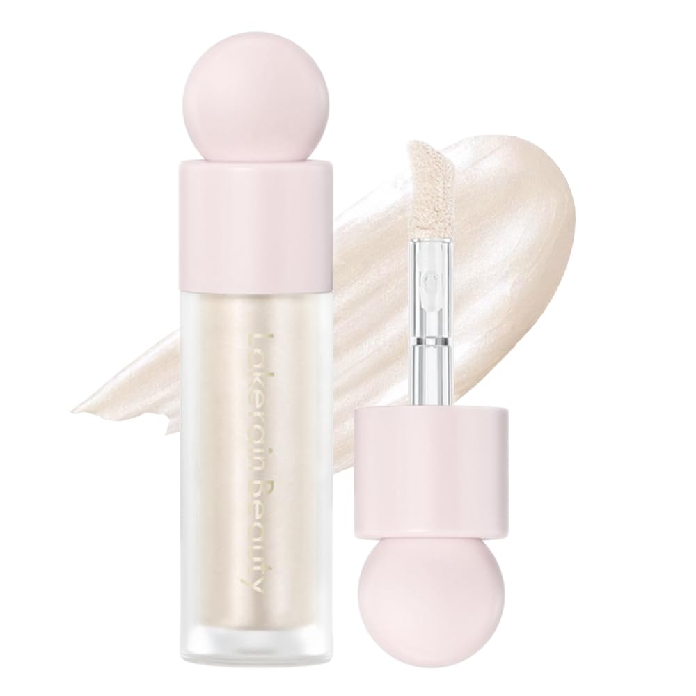 Mysense Liquid Highlighter Makeup, Natural Luminous Face Body Highlighter, Silky Smooth Lightweight Luminizer, Waterproof Long Lasting Face Illuminator Make up, #01 Moonlight White