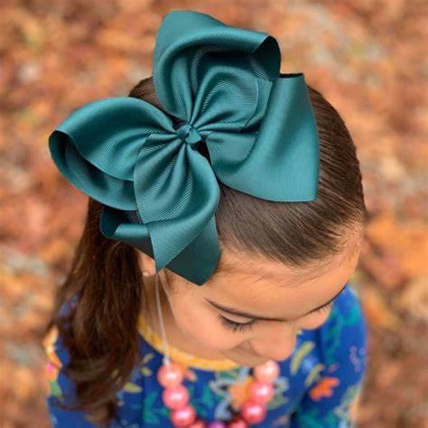 CÉLLOT Big Bows for Girls 40 PCS Grosgrain Ribbon Boutique 6 Inch Hair Bow Alligator Clips For Girls Teens Toddlers Kids in Pairs