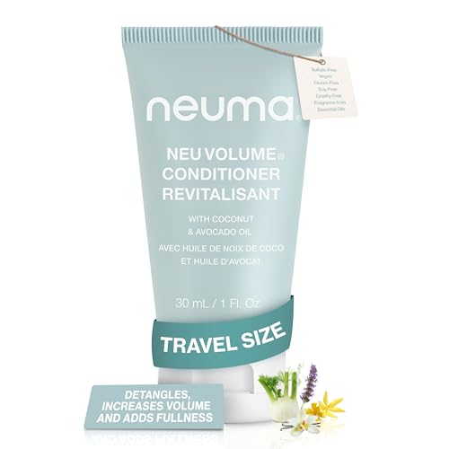 NEUMA Neu Volume Conditioner 1 Fl. Oz. Fennel, Ylang Ylang, Patchouli, and Vanilla Scent, Travel Size Moisturizing Conditioner Sulfate Free Paraben Free