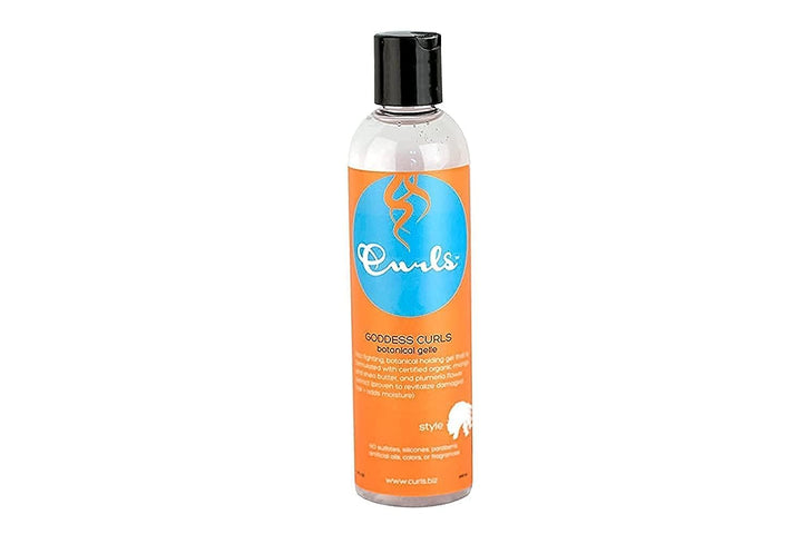 Curls Goddess Botanical Gel - Fights Frizz & Defines Great For Humid Climates - Set and Keep Hair In Place - No Sulfates or Parabens - For All Types, 8 Fl Oz