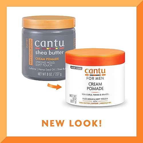 Cantu for Men Cream Pomade Flex Hold, 8 oz (Packaging May Vary)