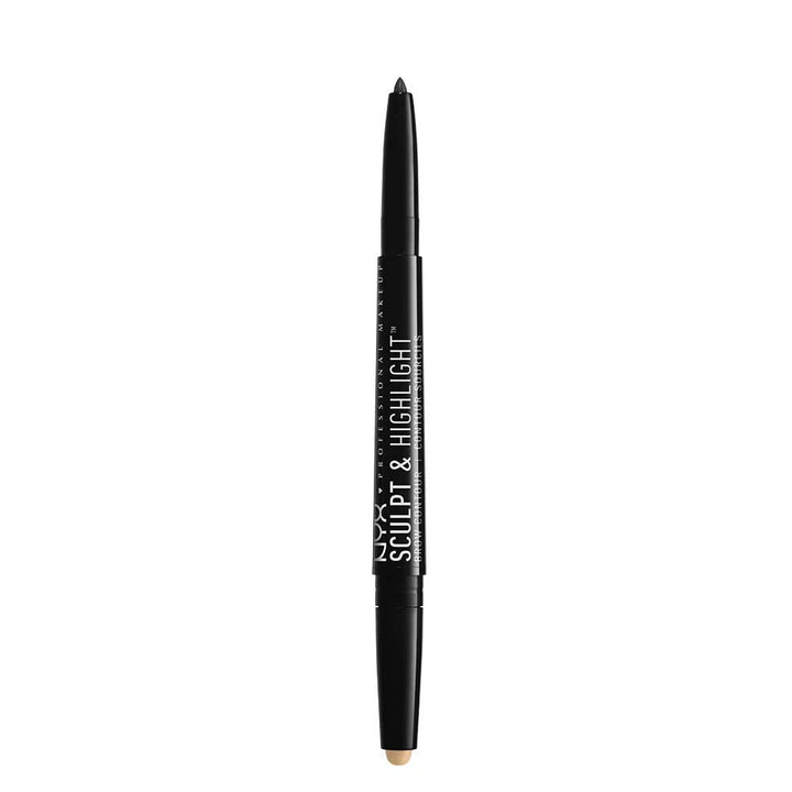 NYX PROFESSIONAL MAKEUP Sculpt & Highlight Brow Contour, Eyebrow Pencil, Black Golden