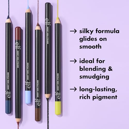 e.l.f. Smoky Kohl Eyeliner, Eye Pencil For Creating Long-Lasting, Bold, High-Pigmented Makeup Looks, Vegan & Cruelty-Free, Black Velvet