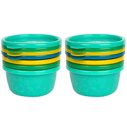The First Years GreenGrown Reusable Bowls with Lids - Toddler Snack Bowl - Multicolored - 8 Pack