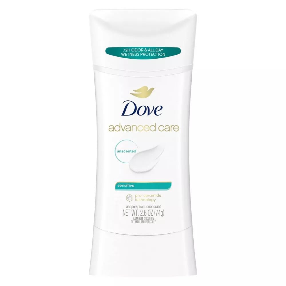 Dove Deodorant 2.6 Ounce Adv Care Anti-Perspirant Sensitive (76ml) (3 Pack)