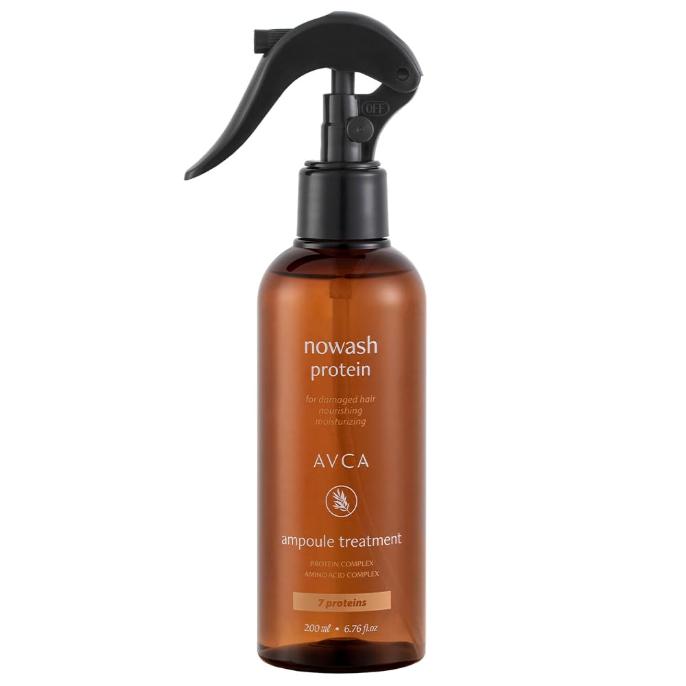 AVCA No Wash Protein Ampoule Treatment for Damaged, Dry, and Thin Hair Repair 200ml/6.76fl. oz.