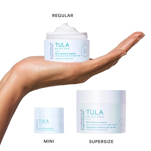 TULA Skin Care 24-7 Moisture Intense Ultra Hydrating Day & Night Cream - Ultra Nourishing Moisturizer for Face, Improves, Soothes & Maintains Skin Balance, 1.5 oz.