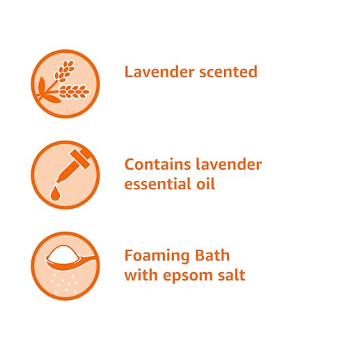 Amazon Basics Lavender Scented Foaming Bath with Essential Oil, 34 Fluid Ounce