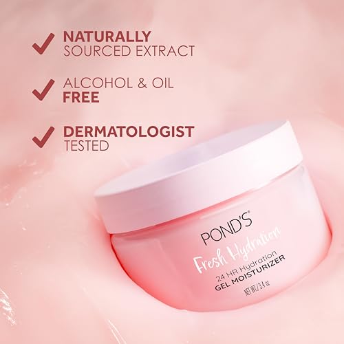 POND'S Watermelon Extract & Antioxidants Gel Face Moisturizer For Toned and Luminous Skin, 3.4 oz