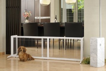 Richell Freestanding Pet Gate, Large, Origami White