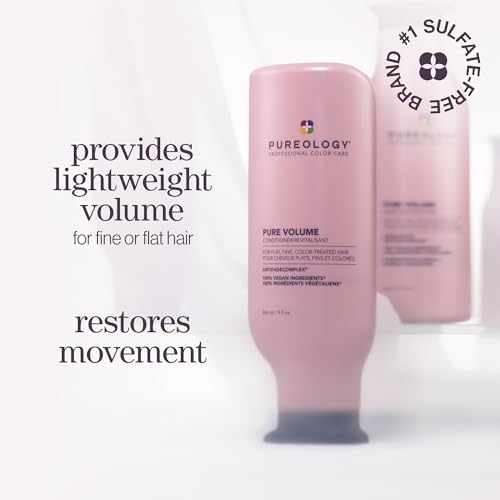 Pureology Pure Volume Conditioner | For Flat, Fine, Color Treated or Natural Hair | Adds Volume & Body | Lightweight Conditioner | Sulfate Free Conditioner| Vegan