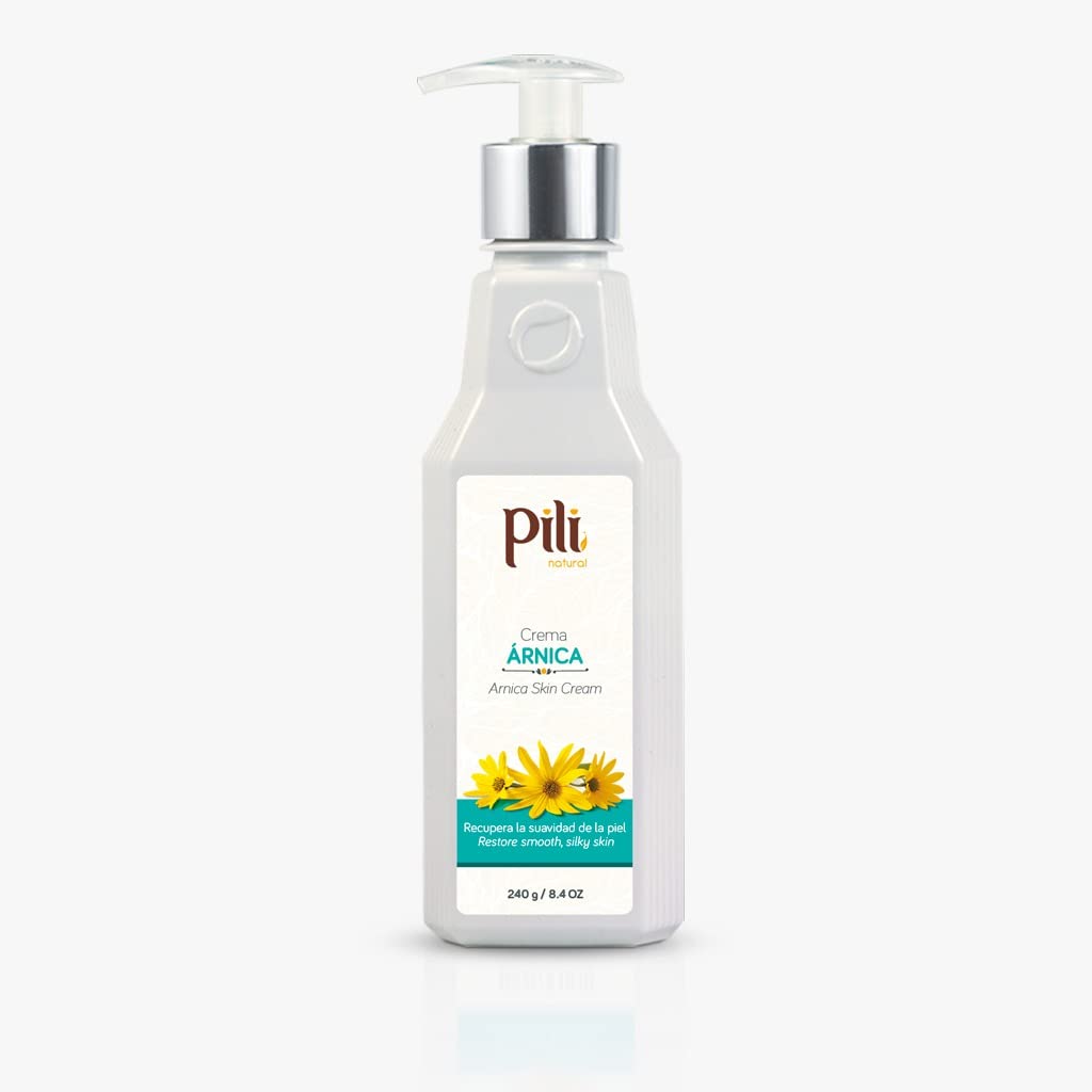 Pili Natural Arnica Cream - Restore Smooth Silky Skin - Crema de Arnica -Bottle 8.4 oz