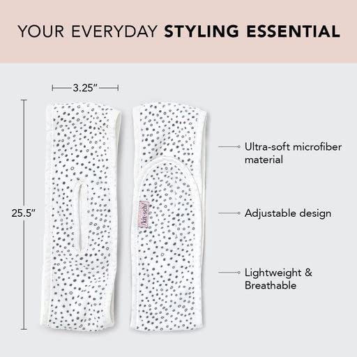 Kitsch Spa Headbands for Women- Makeup Headband, Headbands for Washing Face and Facial Headband with Ponytail (Mini Dot)