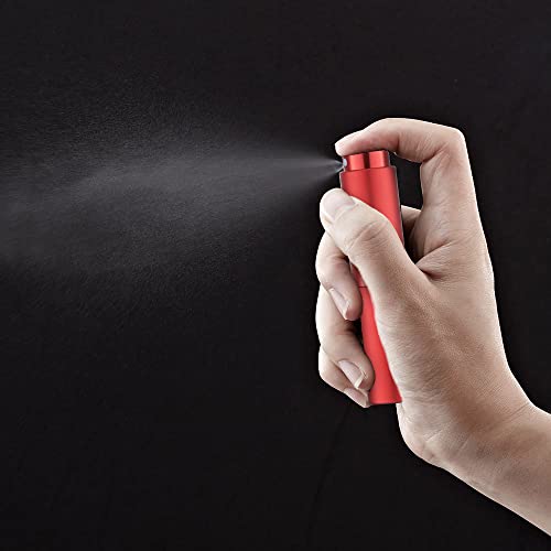 LISAPACK 8ML Atomizer Perfume Spray Bottle for Travel, Empty Refillable Cologne Dispenser, Portable Sprayer (Red)