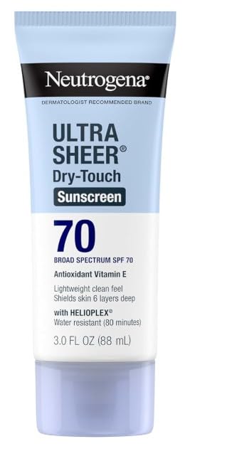 Neutrogena Ultra Sheer Dry-Touch Sunscreen Lotion, SPF 70, 9 oz - Pack of 3