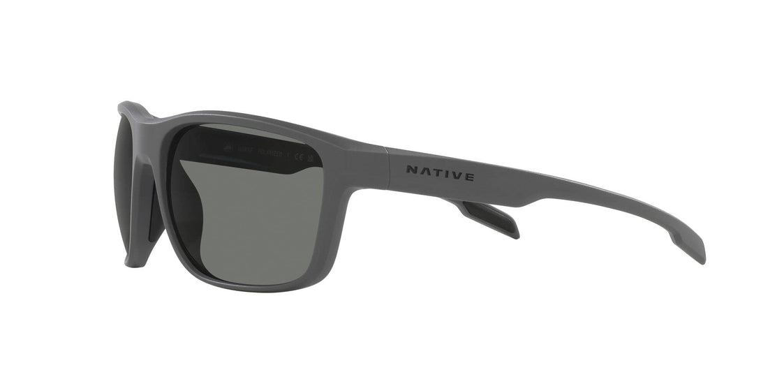 Native XD9040 Gorge Sunglasses, Matte Grey/Grey Polarized, 59 mm