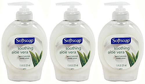 Softsoap Soothing Aloe Vera Moisturizing Hand Soap, 7.5 Ounce (Pack of 3)