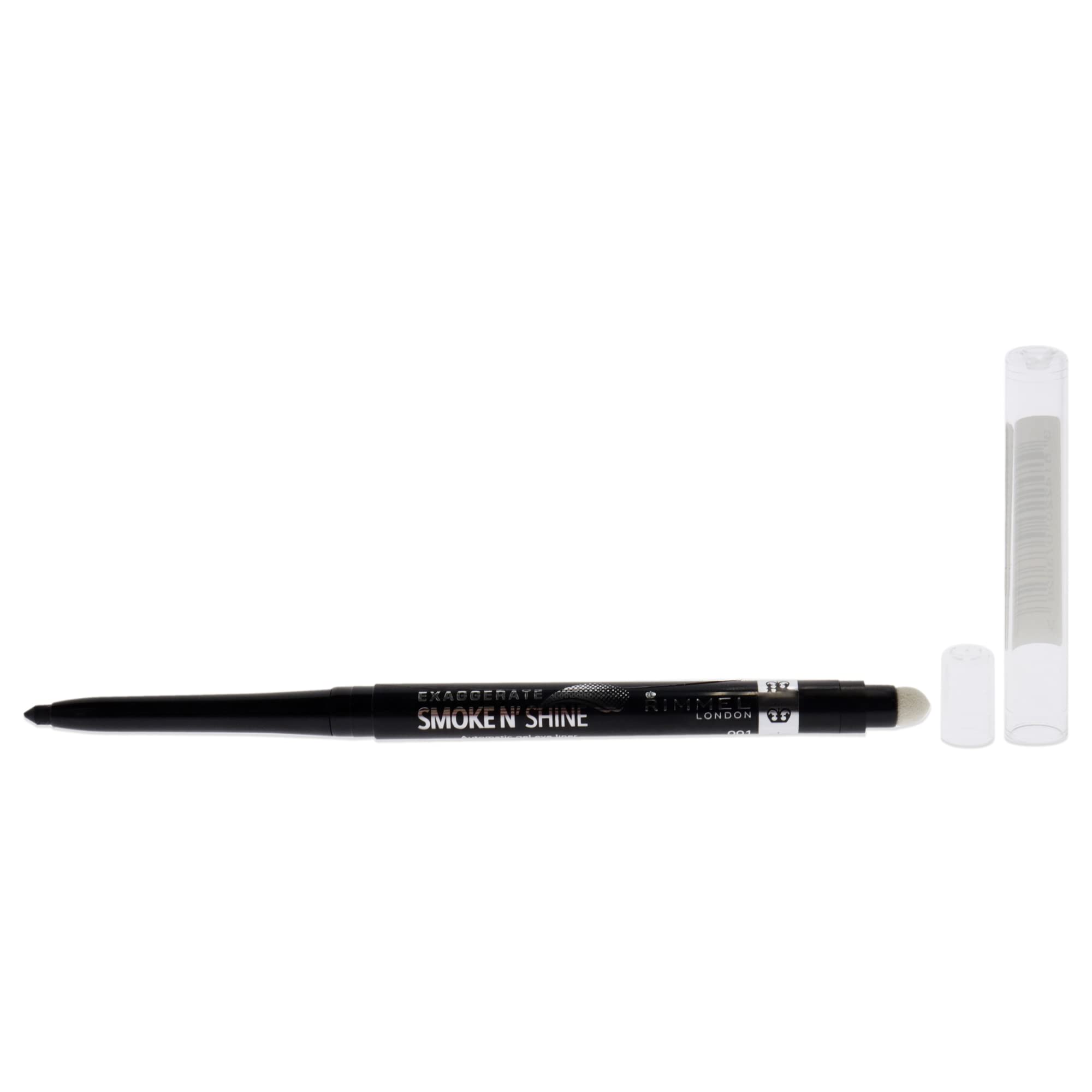 Rimmel Exaggerate Smoke N Shine Eyeliner, 001 Little Black Smokey, 0.0089 Ounce