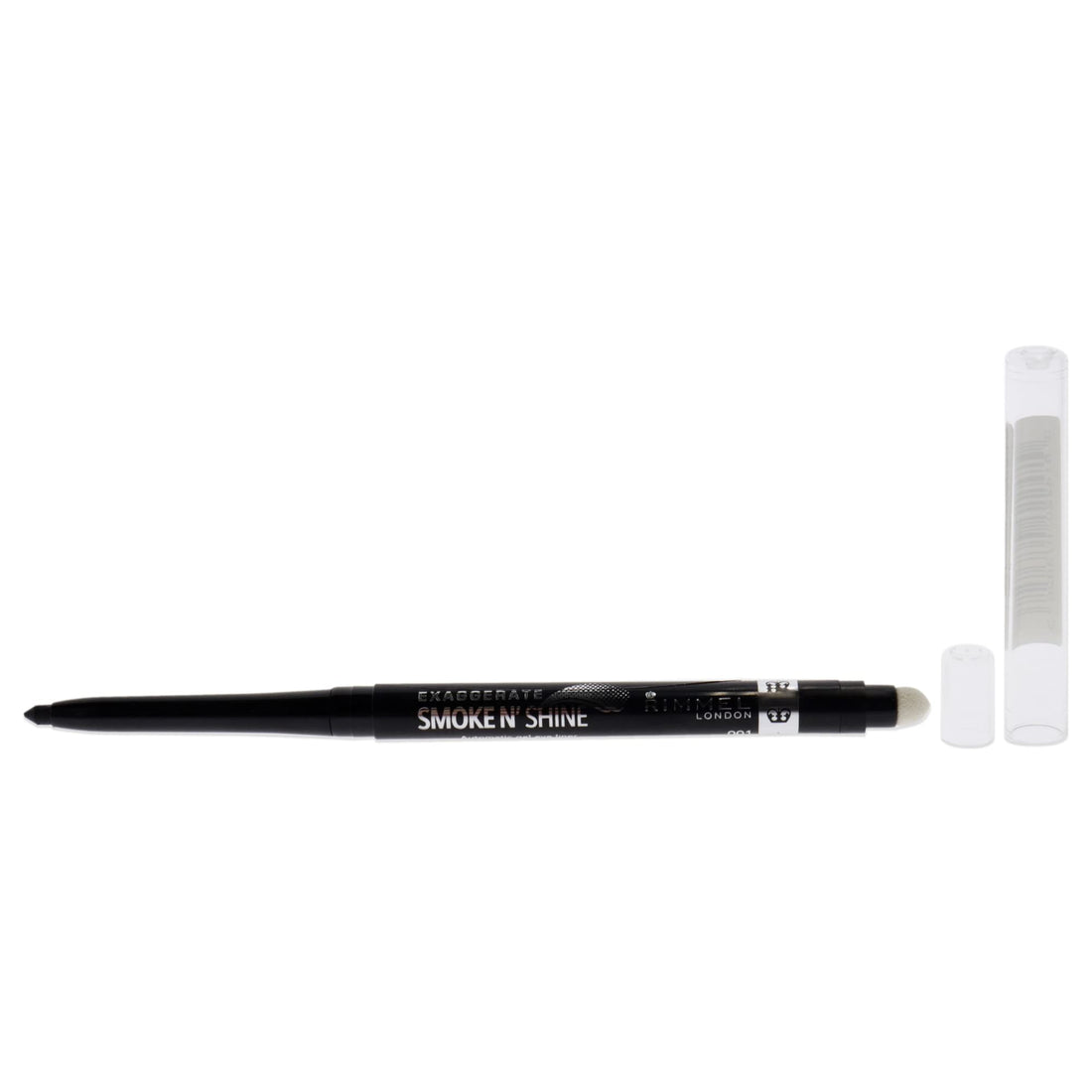 Rimmel Exaggerate Smoke N Shine Eyeliner, 001 Little Black Smokey, 0.0089 Ounce