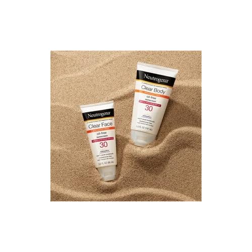 Neutrogena Clear Face Break-Out Free Liquid-Lotion Sunscreen SPF 30 3 oz (Pack of 2)