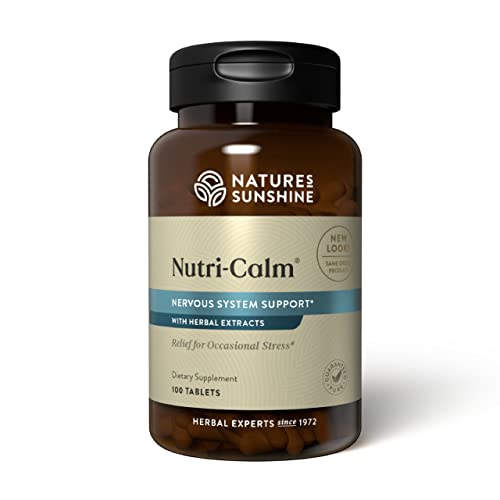 Nature's Sunshine Nutri-Calm- Herbal Stress Relief Supplement for Natural Anxiety Relief, Mood Support and Boost, Nervous System Support, Sleep Aid 100 Count