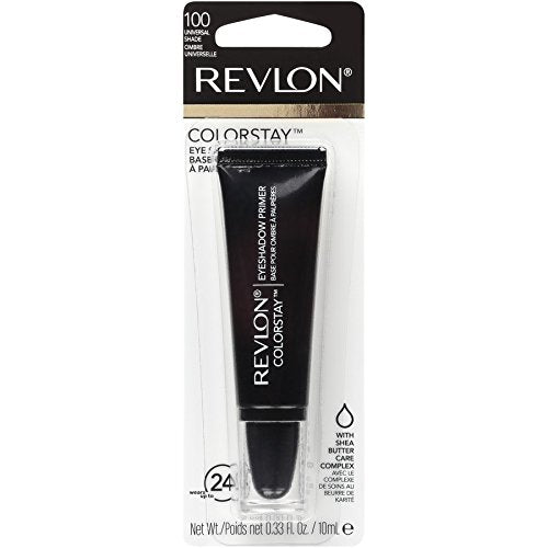 Revlon Eyeshadow Primer, ColorStay 24 Hour Eye Primer, Longwearing & Non-Drying Formula Infused wiith Shea Butter, 100 Universal, 0.33 Oz