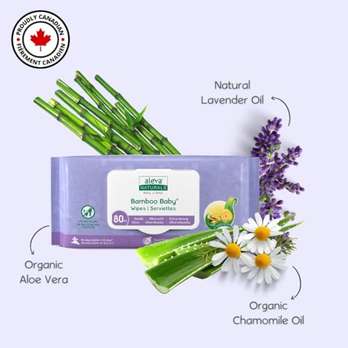 Aleva Naturals Bamboo Baby Wipes - Unscented - 80 ct