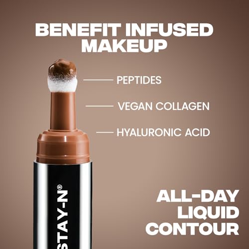 Sacheu Liquid Contour STAY-N Long Wear Cream Contour Makeup — Long Lasting, Blendable, & Lightweight Formula — Vegan & Cruelty-free, Giving Drama