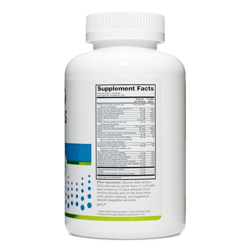 NutriBiotic – Multi Vitamins & Minerals, 180 Ct Capsules (Formerly Hypoallergenic Multiple) | 72 Pure Trace Elements in a Base of Chlorella | Pharmaceutical-Grade & Highly Absorbable | Gluten Free