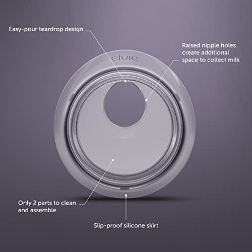 Elvie Catch Milk Collection Shells | Set of Two Discreet Leak-Protection Silicone Cups, Reuse Your Milk| Reusable Breast Shells Collect Up to 1oz | No More Wasted Milk or wasteful Breast Pads