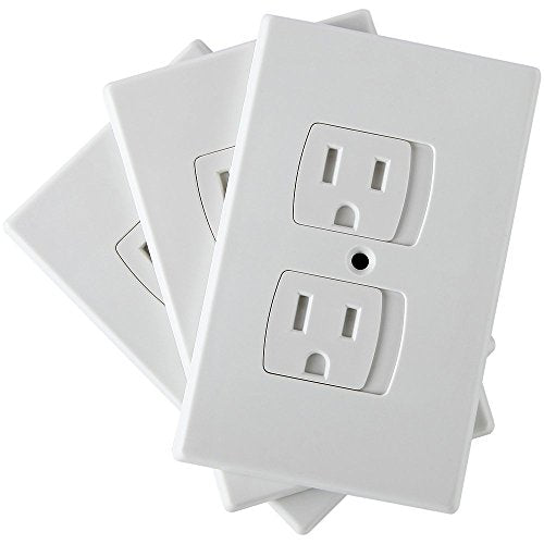 Jambini Self-Closing Baby Proof Outlet Covers Baby Proofing - An Alternative To Plug Covers for Electrical Outlets and Outlet Protectors (3 pack)