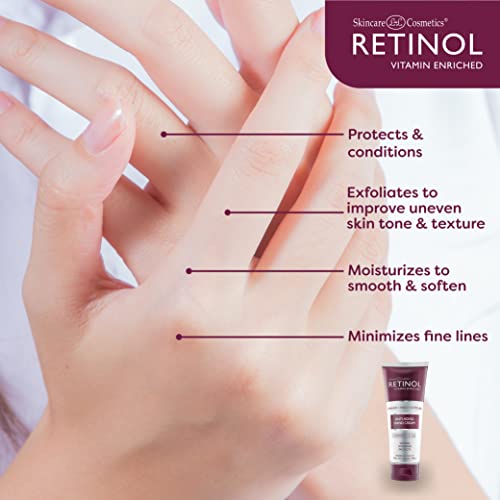 Retinol Anti-Aging Hand Cream–The Original Retinol For Younger Looking Hands –Rich Hand Cream Conditions. Protects Skin, Nails & Cuticles – Vitamin A Minimizes Age’s Effect on Skin (cucumber scent)
