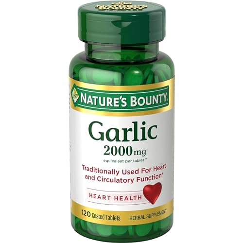 Nature's Bounty Garlic 2000mg, Tablets 120 ea (Pack of 3)