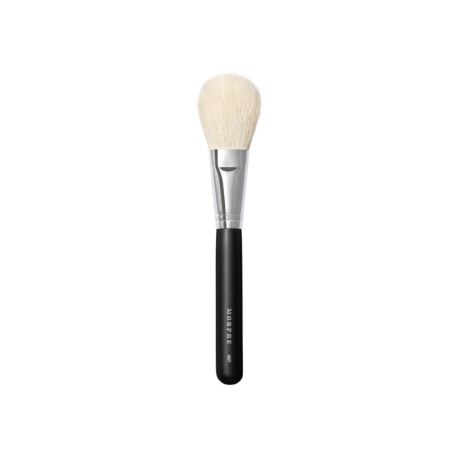 Morphe Deluxe Pointed Powder Brush - Fluffy, Tapered Makeup Brush for Loose or Pressed Powder - Cutting-Edge Synthetic Bristles for Product Pickup & Laydown - 100% Vegan - M527 (1 Count)