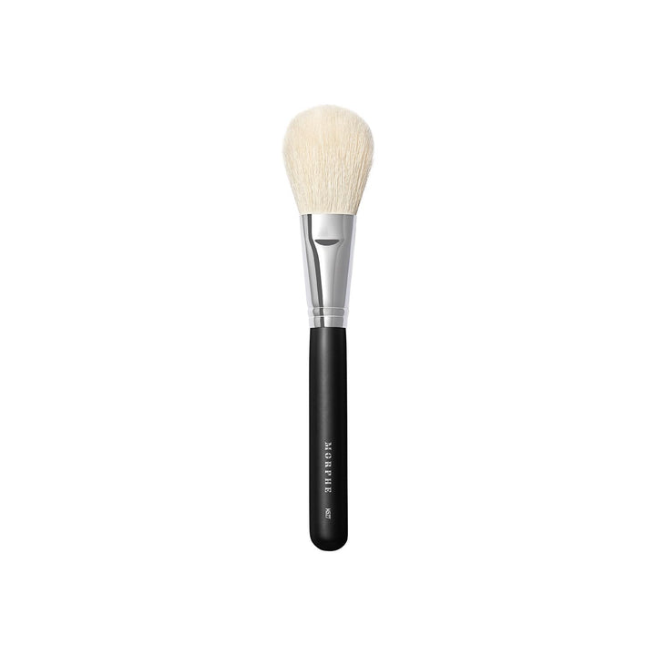 Morphe Deluxe Pointed Powder Brush - Fluffy, Tapered Makeup Brush for Loose or Pressed Powder - Cutting-Edge Synthetic Bristles for Product Pickup & Laydown - 100% Vegan - M527 (1 Count)