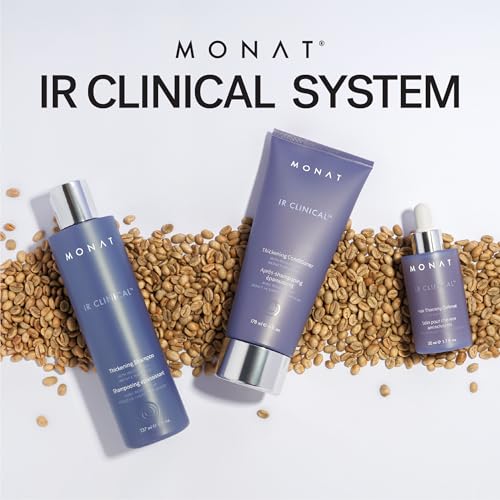 MONAT IR Clinical System – Complete Hair Care Restoration Kit with Thickening Shampoo, Conditioner & Thinning Defense Serum – Strengthens, Protects, & Revives Hair for Thicker, Fuller-Looking Results
