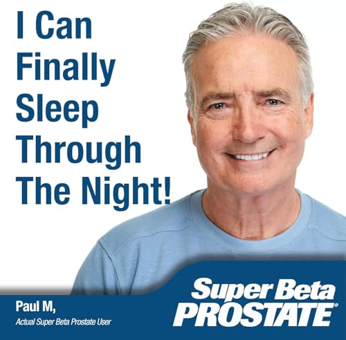 SUPER BETA PROSTATE Support Supplement for Men's Health - Reduce Bathroom Trips, Promote Sleep, Better Bladder Emptying & Healthy Prostate, Beta Sitosterol - 60 Count (Pack of 1)
