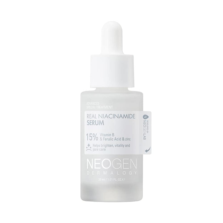 DERMALOGY by NEOGEN Real 15% Niacinamide Serum, Pore Minimizer, Dark Spot Face Serum, Hydrating Vegan Facial Serum with Zinc, Korean Skin Care (30 ml/1.01 Fl Oz)