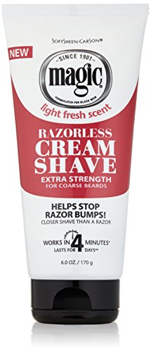 SoftSheen-Carson Magic Razorless Shaving Cream, Hair Removal Cream for Body Hair, Extra Strength Depilatory Cream, Works in 4 Minutes for Coarse Hair, 6 oz