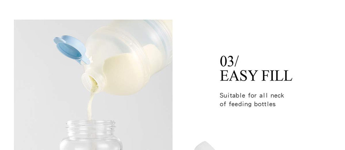 Simba Twist-Lock Stackable Milk Powder Formula Dispenser and Snack Storage Containers, Blue (BPA Free)