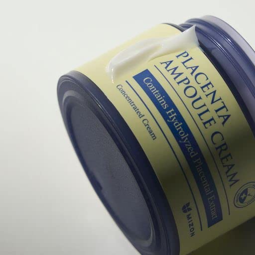 MIZON Placenta Ampoule Cream, with Lavander Oil, Niacinamide, Adenosine, Free of Parabens Highly Concentrated, Skin Renewal, Skincare, healthy skin, wrinkle care (1.69 fl oz)
