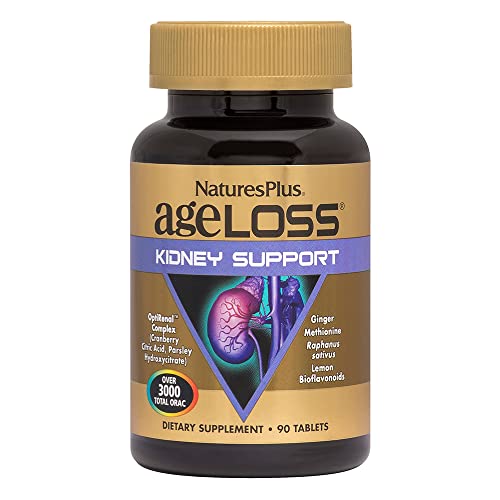 Natures Plus AgeLoss Kidney Support - 90 Tablets - with Vitamin D3 & Magnesium - Vegetarian, Gluten Free - 30 Servings